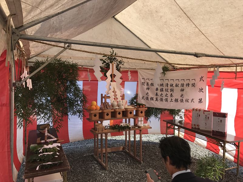 福井市板垣にて地鎮祭！